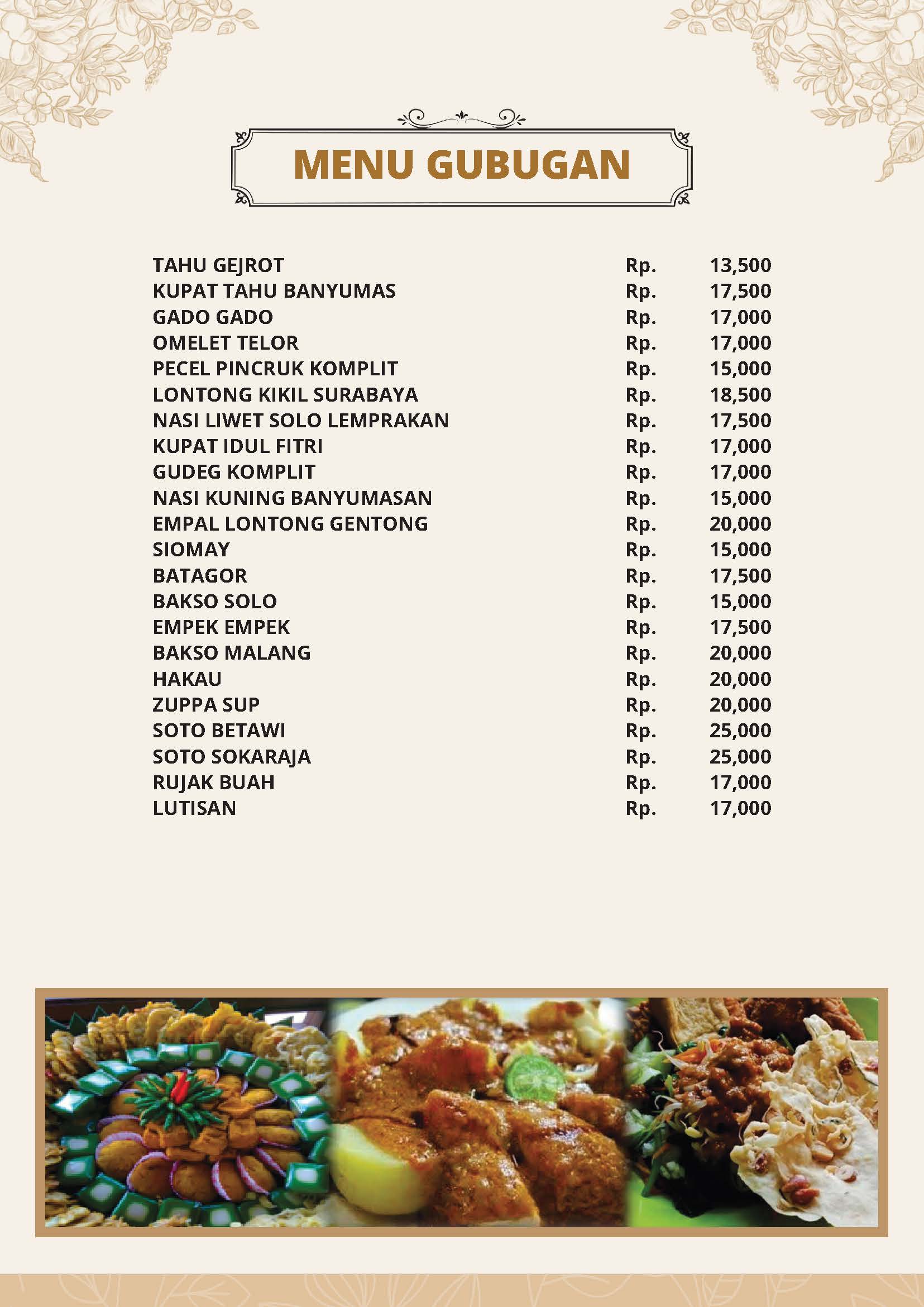 Menu Prasmanan